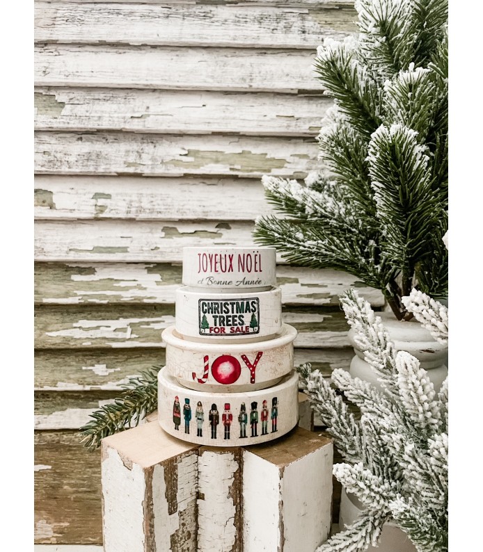 Antique English - Ironstone riser w/ Christmas transfers - Nutcracker Collection - Holiday